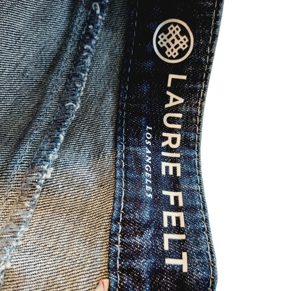 Laurie Felt Classic Girlfriend Jeans Size 6 Stretch Denim Embellished Stripe EUC - Picture 9 of 16